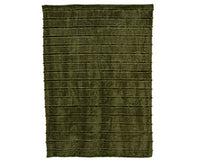 Luxury Faux Fur Ribbed Throw | Green