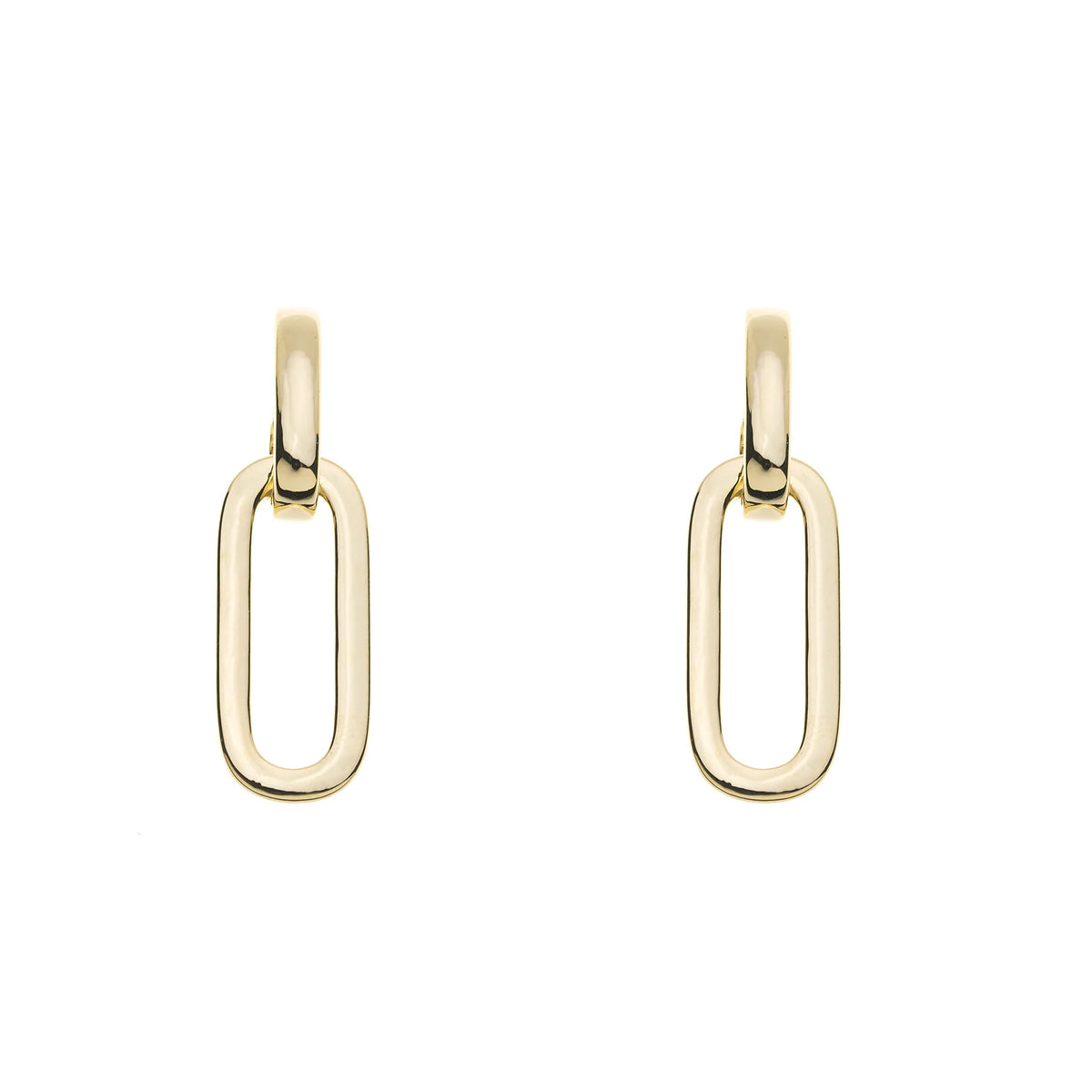 Large Open Link Drop Earring | Gold Plated