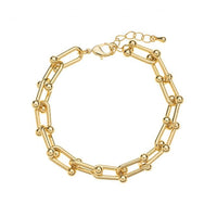 Hardware Gauge Link Bracelet | Gold Plated