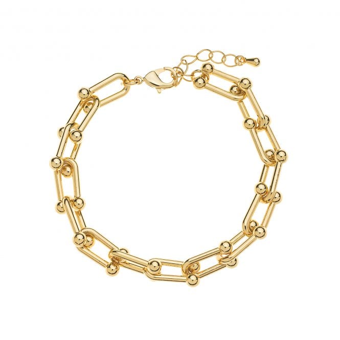 Hardware Gauge Link Bracelet | Gold Plated