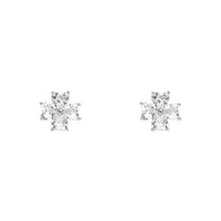 Clover Cubic Zirconia Stud Earrings | Gold Plated