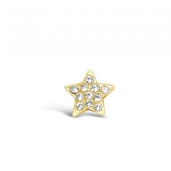 Cubic Zirconia Crystal Star Earring | Silver and Rhodium  Plated | Sensitive