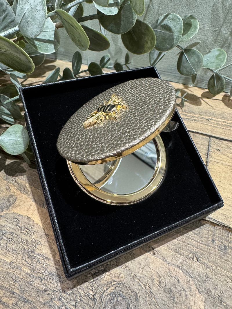 Round Mirror Compact | Bronze