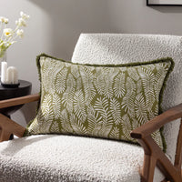 Fern Cushion | Olive | 40cm x 60cm | Feather Filled