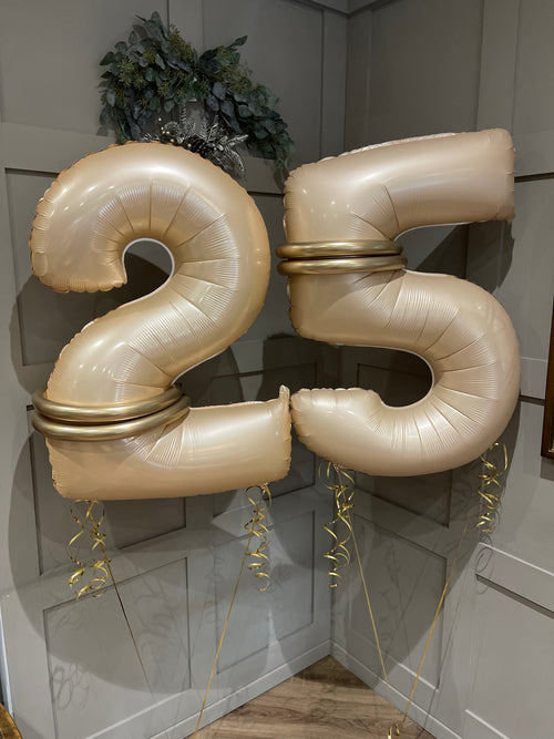 Helium Number Balloons in Sheffield Heritage Lifestyle Sheffield