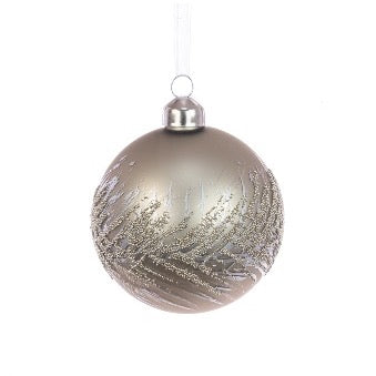 Tina Round Bauble | Glass | 8cm