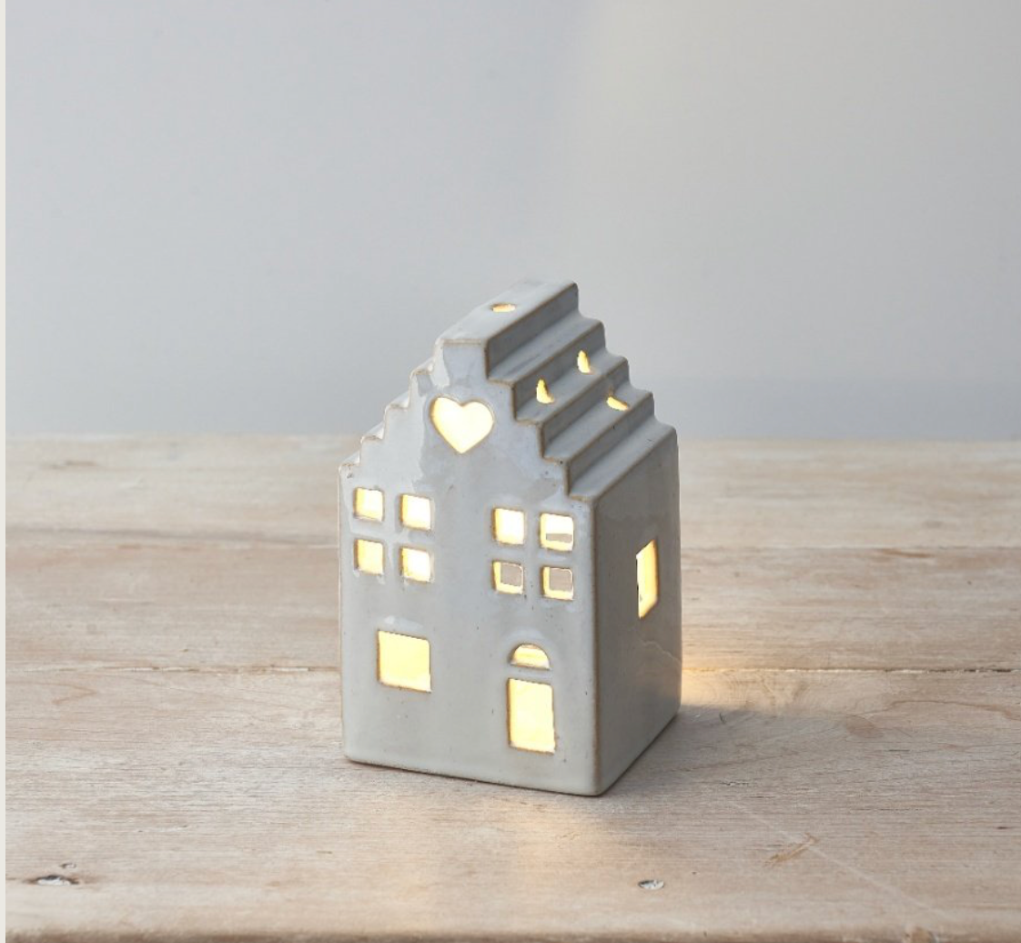 Rustic House LED T-Light Holder | 13.5cm