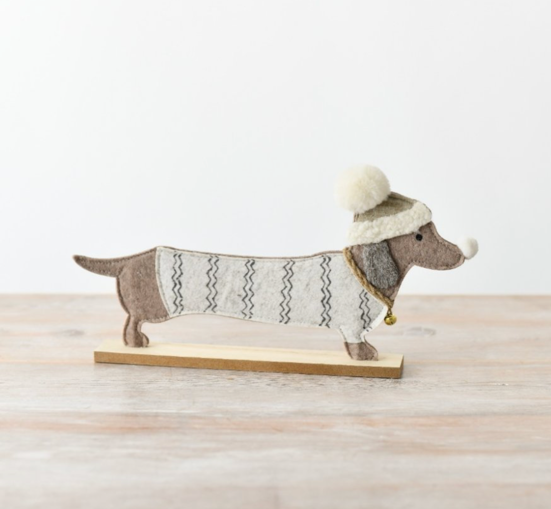 Felt Dachsund Ornament