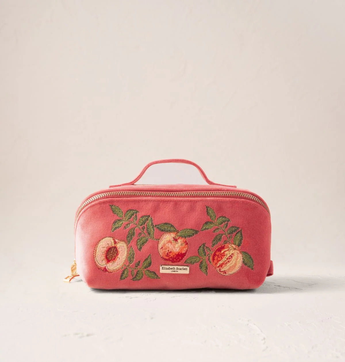 Elizabeth Scarlett | Summer Peach | Open Flat Makeup Bag | Spiced Coral