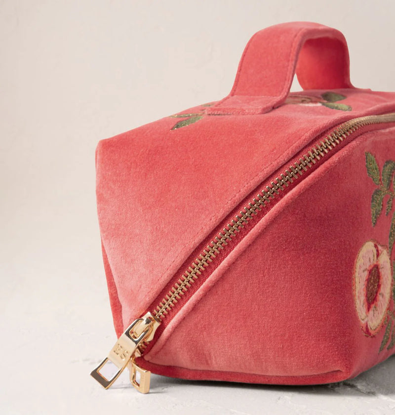 Elizabeth Scarlett | Summer Peach | Open Flat Makeup Bag | Spiced Coral