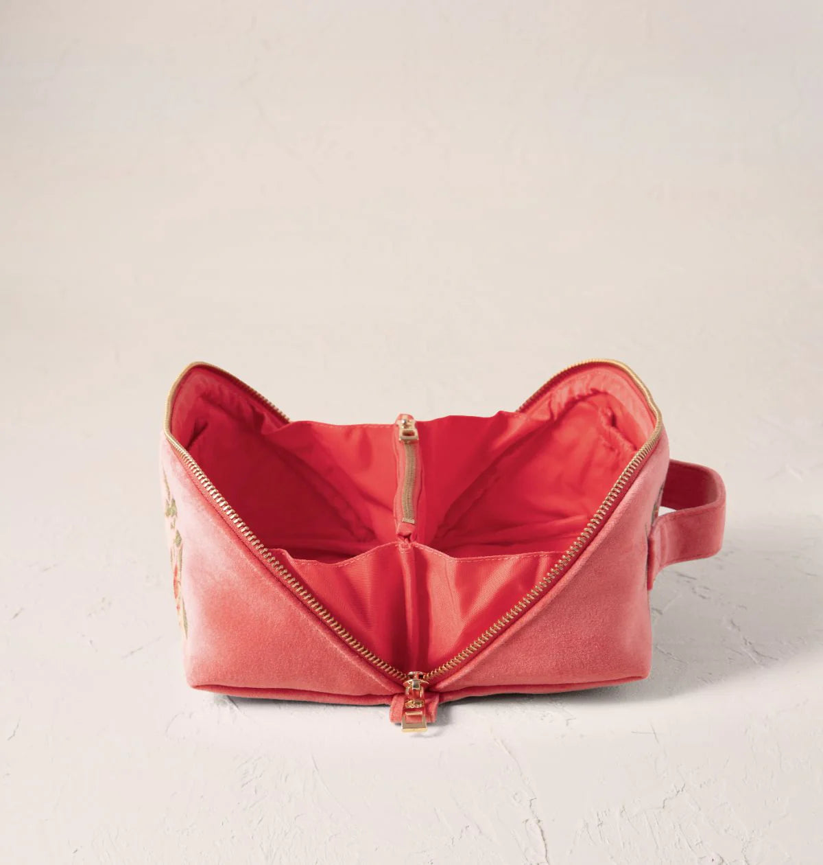 Elizabeth Scarlett | Summer Peach | Open Flat Makeup Bag | Spiced Coral