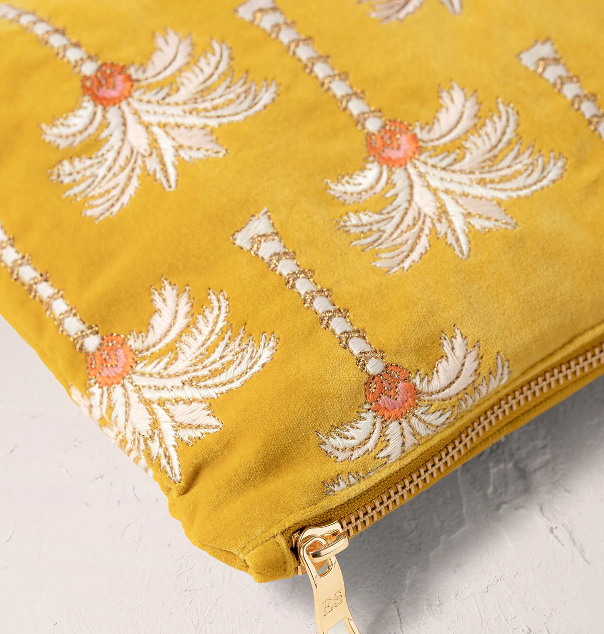 Elizabeth Scarlett | Sunrise Palms | Everyday Pouch | Mustard