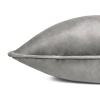 Meridian Velvet Cushion Charcoal/Dove