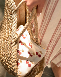 Elizabeth Scarlett | Cherries | Everyday Pouch | Cream