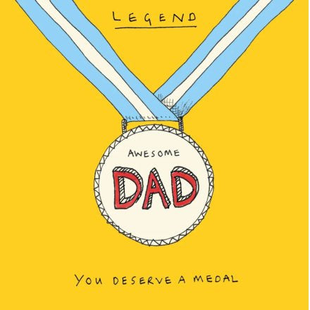 Dad Medal Greeting Card, 15cm