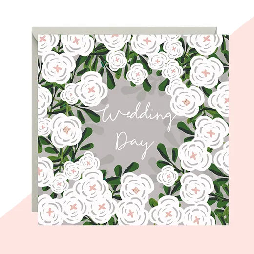Wedding Day Card | White Floral