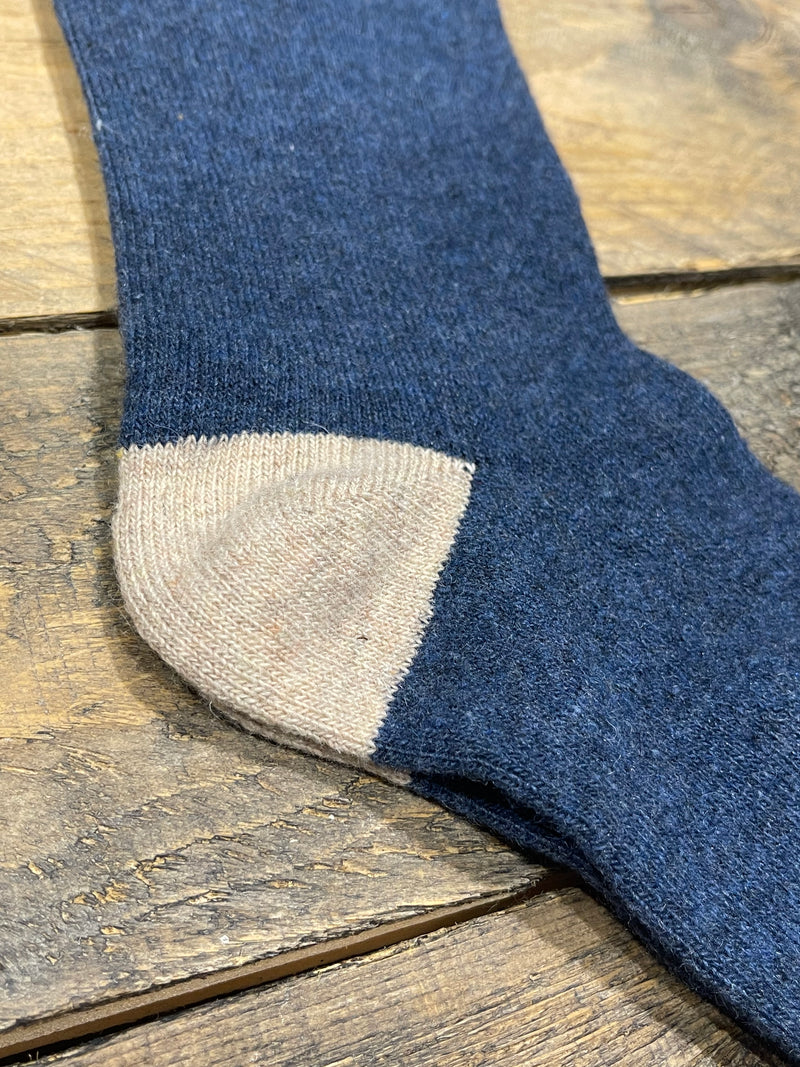 Men’s Wool Mix Socks | Blue & Beige